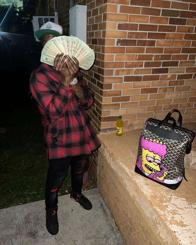 Lil Double 0 outfit in Givenchy, Goyard, and Rhude, 2022