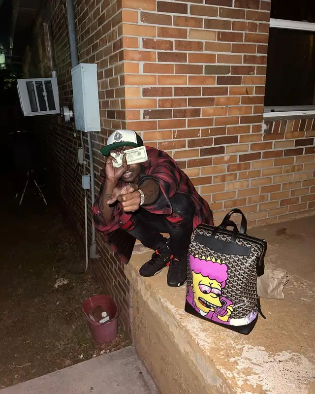 Lil Double 0 outfit in Givenchy, Goyard, and Rhude, 2022