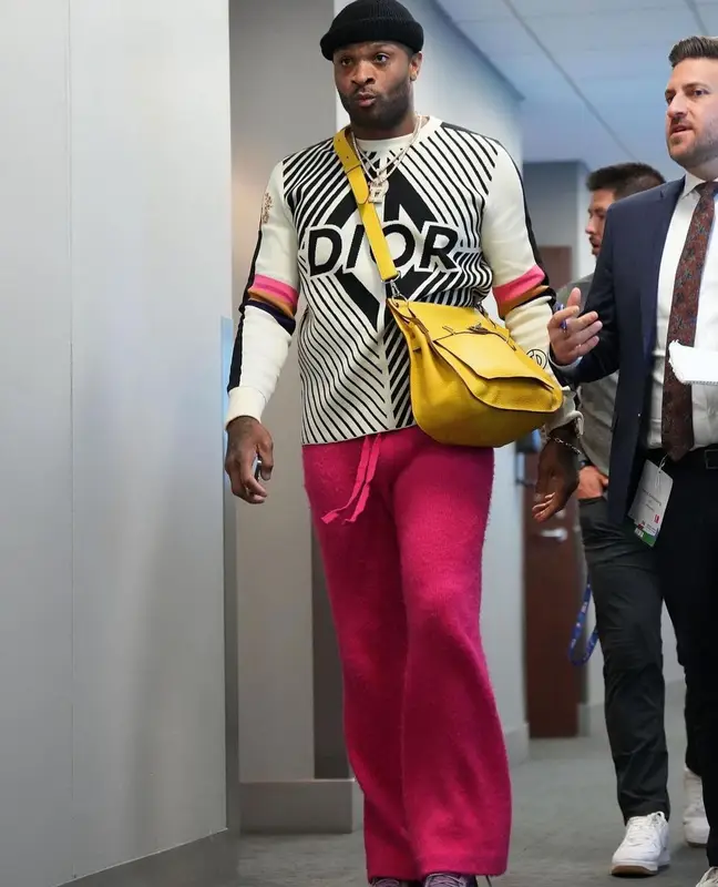 PJ Tucker outfit in Dior, Kith, and Air Pippen, 2022