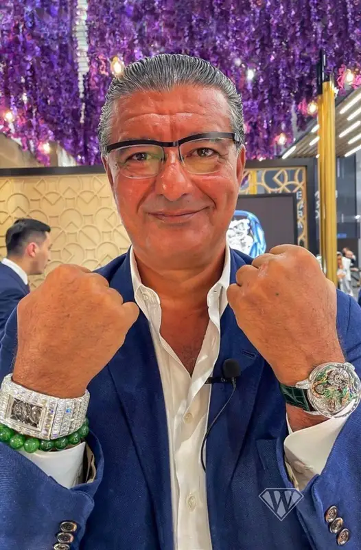 Jacob Arabo outfit in Jacob & Co., 2020