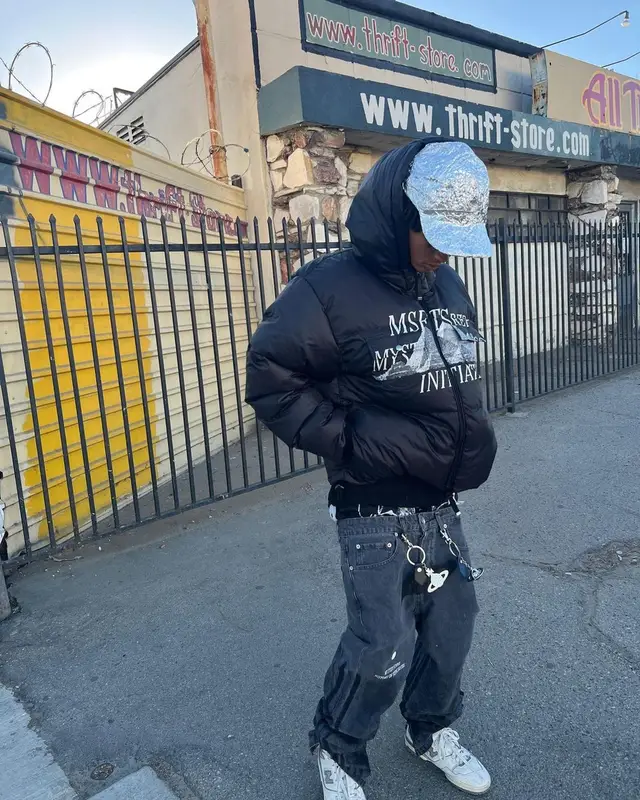 Jaden Smith outfit in MSFTSrep, New Balance, and Aime Leon Dore, 2022