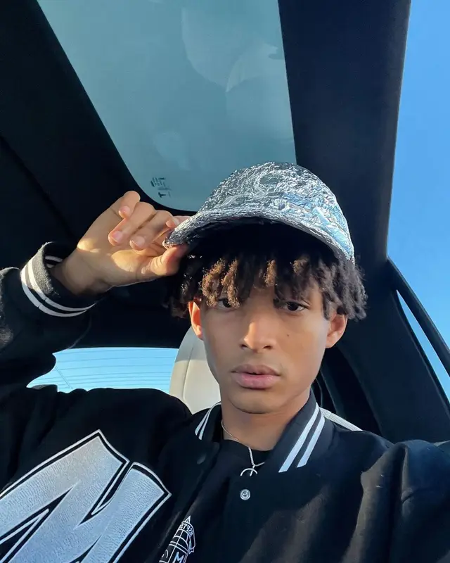 Jaden Smith outfit in MSFTSrep, New Balance, and Aime Leon Dore, 2022
