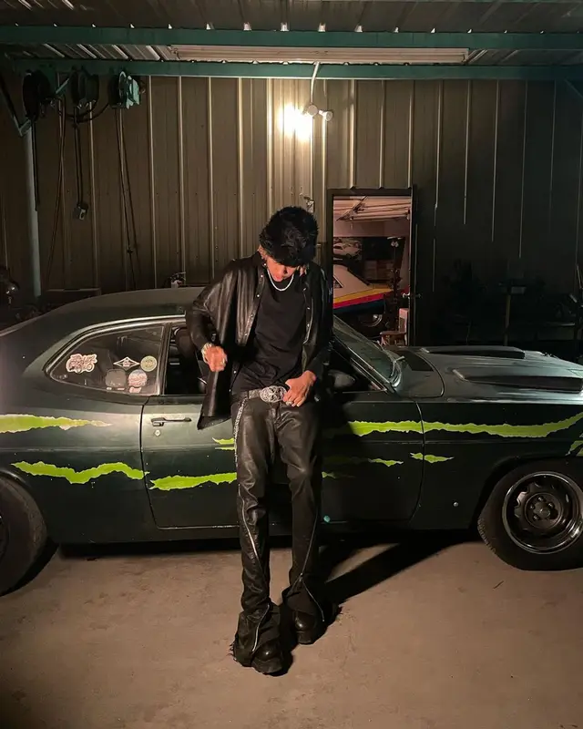 Rich Amiri outfit in Chrome Hearts and Rick Owens, 2022