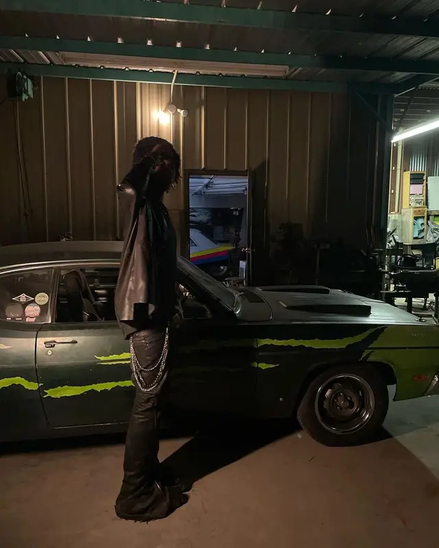Rich Amiri outfit in Chrome Hearts and Rick Owens, 2022