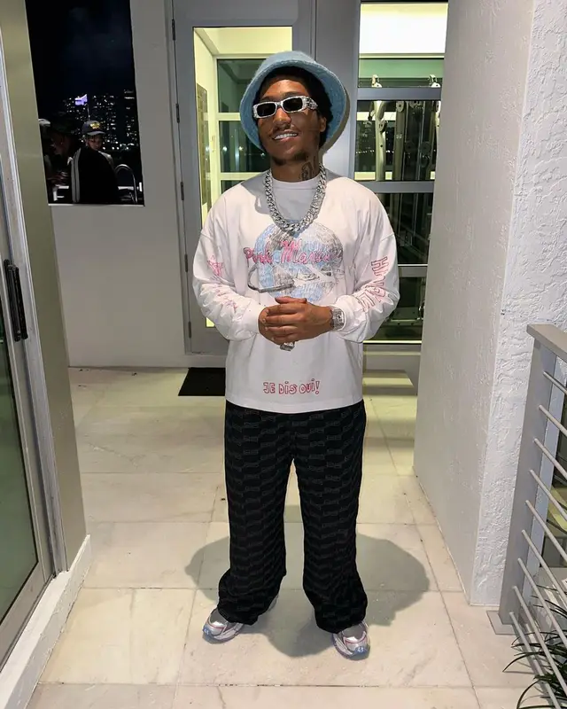 Lil Meech outfit in Balenciaga and Marni, 2022