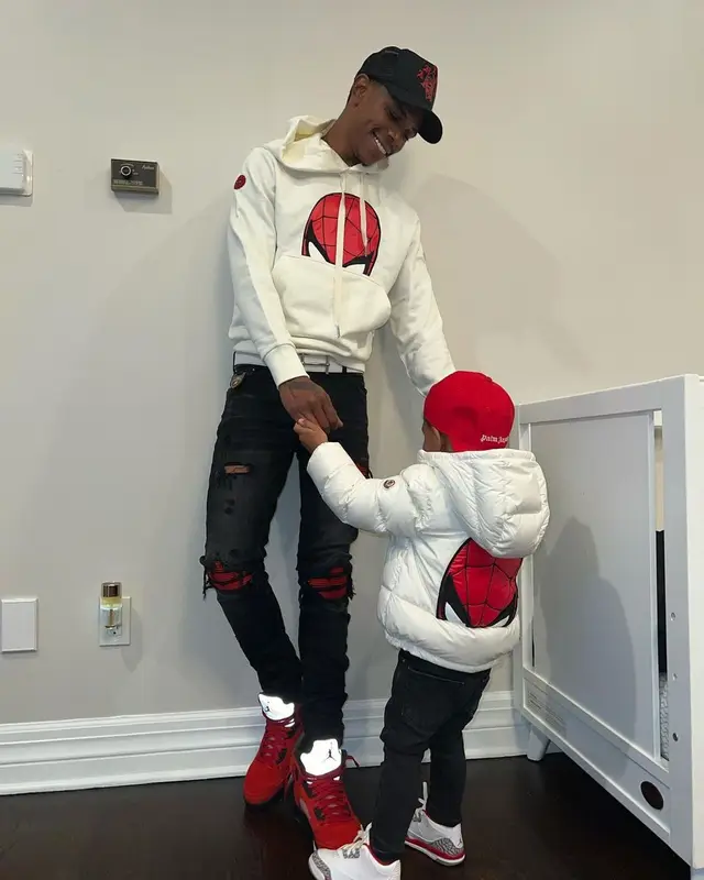 A Boogie Wit Da Hoodie outfit in Moncler, Hermes, and Amiri, 2022