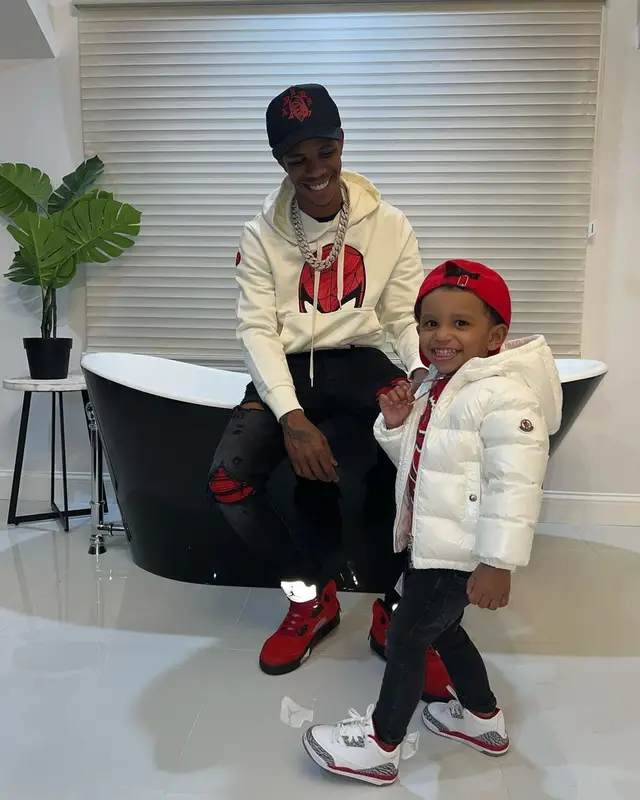 A Boogie Wit Da Hoodie outfit in Moncler, Hermes, and Amiri, 2022