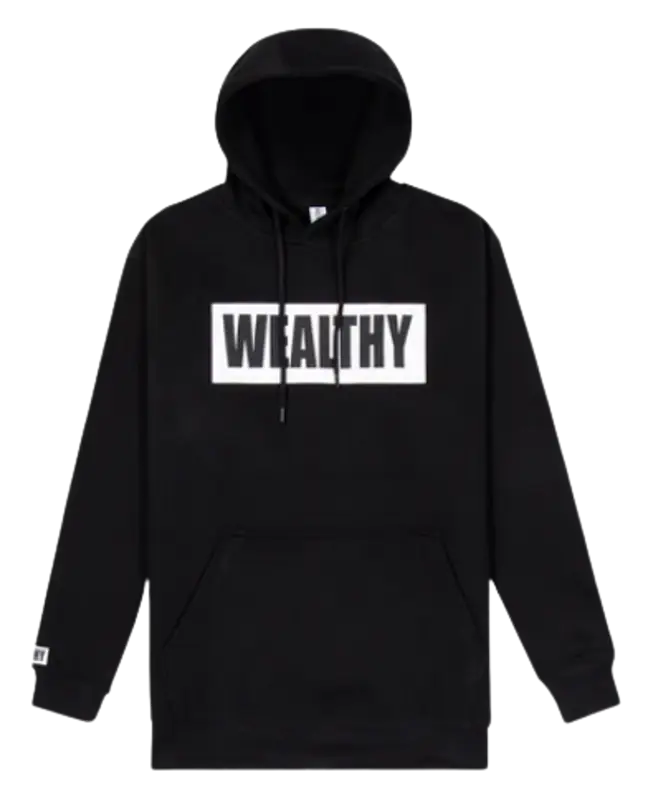 The Wealthy Brand Black White Hoodie $80