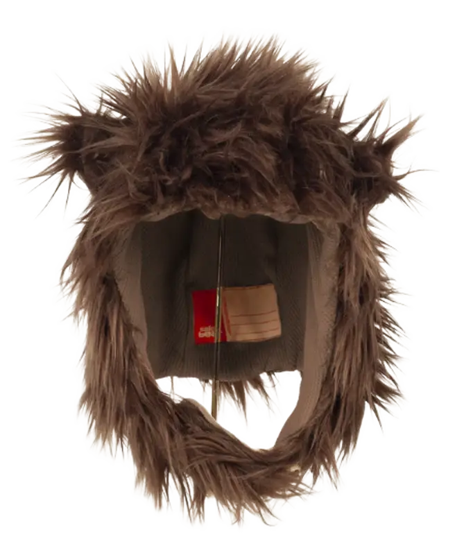 Safety Bear Furry Brown Hat | WHAT