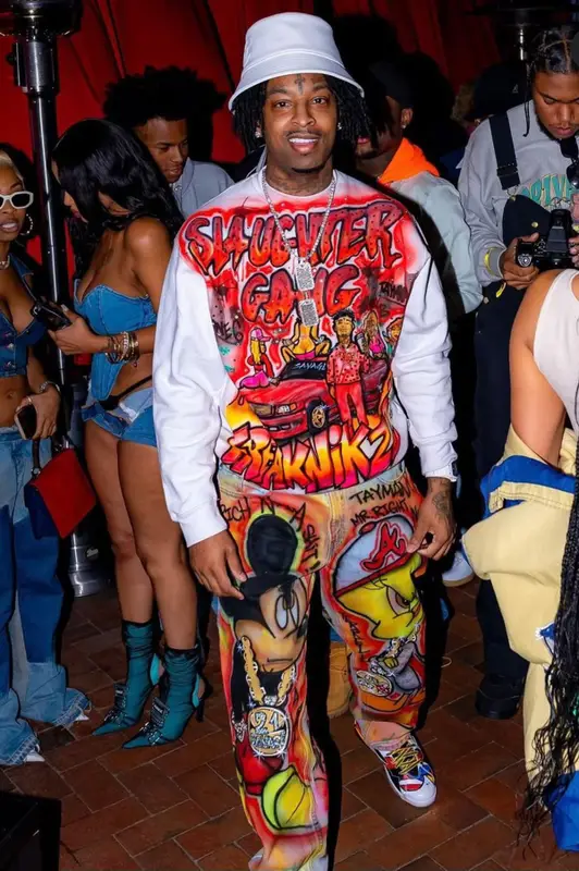 21 Savage outfit in Phade, Jordan, and Telfar, 2022