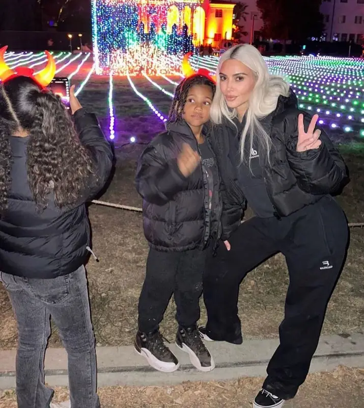Kim Kardashian outfit in Balenciaga and Vans, 2022