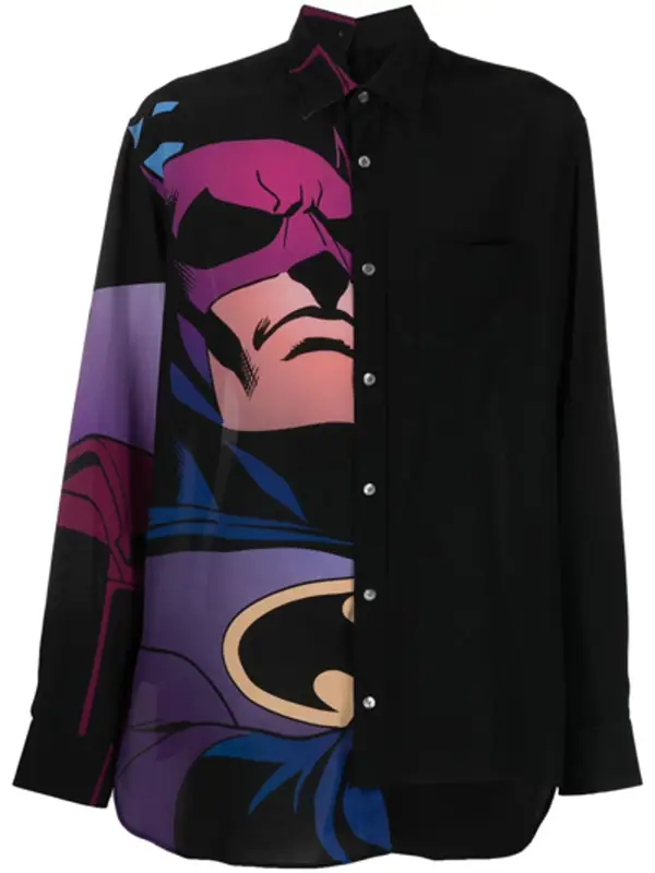 Lanvin The Batman Graphic Black Button Up Shirt $730