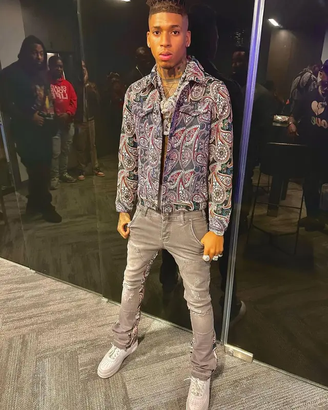 NLE Choppa outfit in Valabasas and Nike, 2022