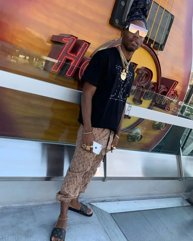 Lil Murden outfit in Louis Vuitton and Dolce & Gabbana, 2020
