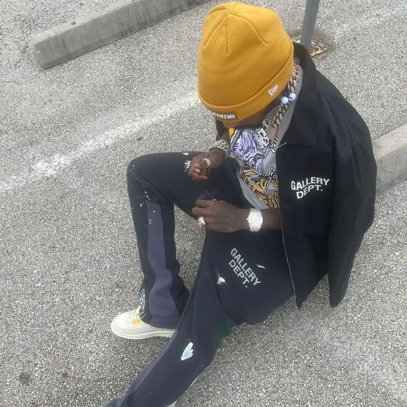 Sauce Walka outfit in Gallery Dept., Jordan, and Supreme, 2022