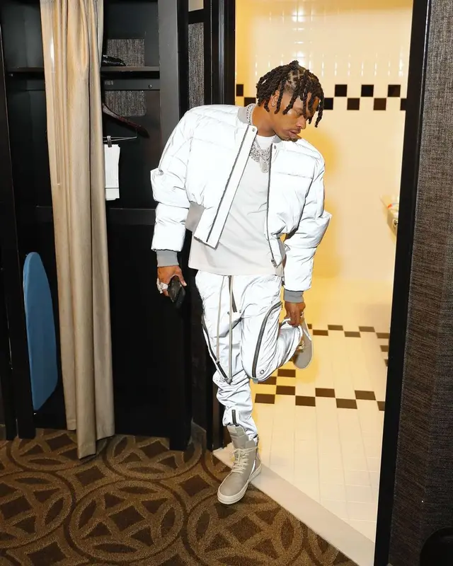 Lil Baby outfit in Rick Owens, 2022
