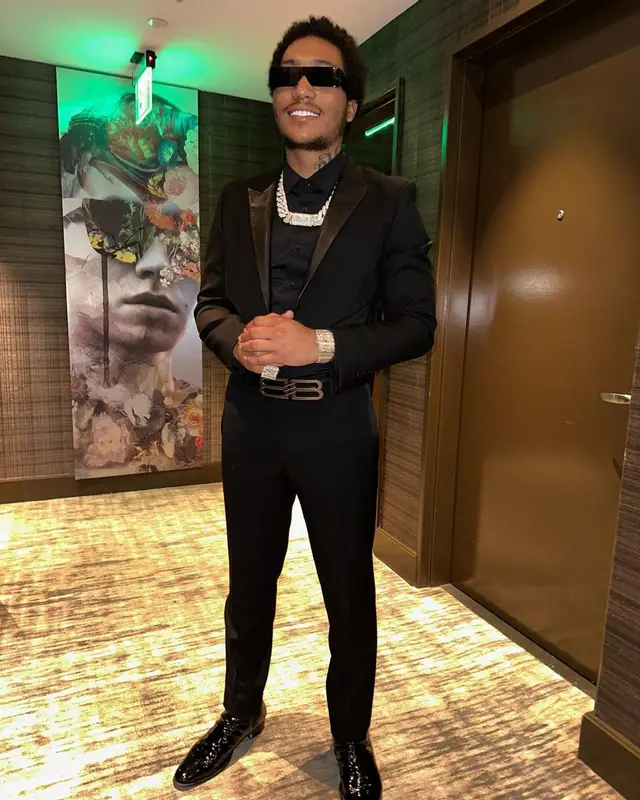 Lil Meech outfit in Saint Laurent, Balenciaga, and Rick Owens, 2022