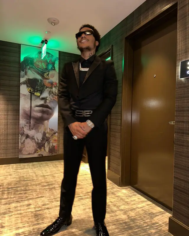 Lil Meech outfit in Saint Laurent, Balenciaga, and Rick Owens, 2022
