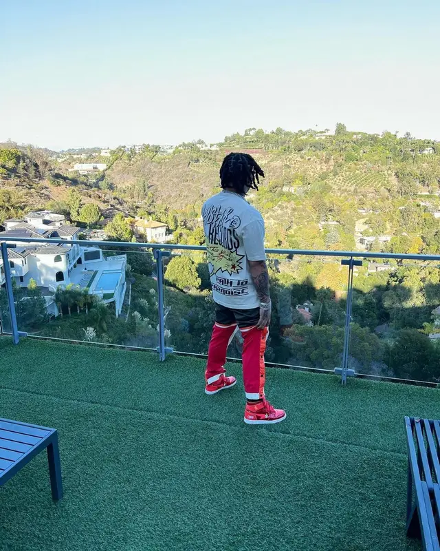 No Cap outfit in Hellstar, Gallery Dept., and Burberry, 2022