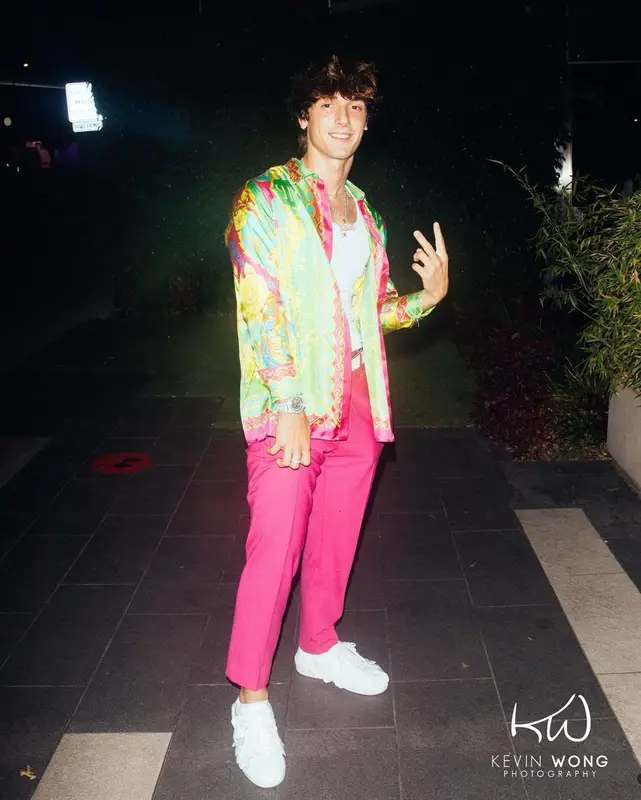 Bryce Hall outfit in Philipp Plein, Versace, and Fendi, 2021
