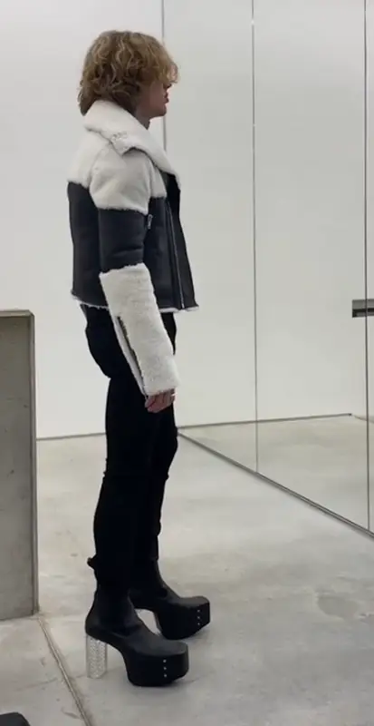 Vinnie Hacker outfit in Rick Owens, 2022