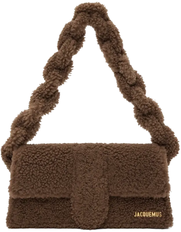 Jacquemus Brown Le Bambidou Shearling Shoulder Bag $1440