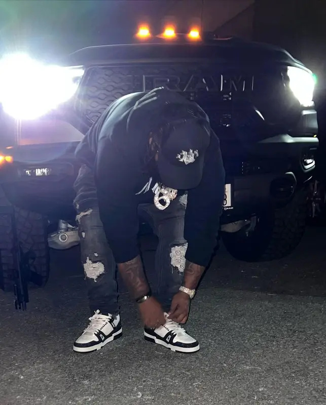 RMC Mike outfit in Louis Vuitton and Amiri, 2022