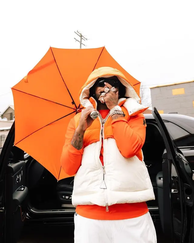 Icewear Vezzo outfit in Moncler, Burberry, and Balenciaga, 2022