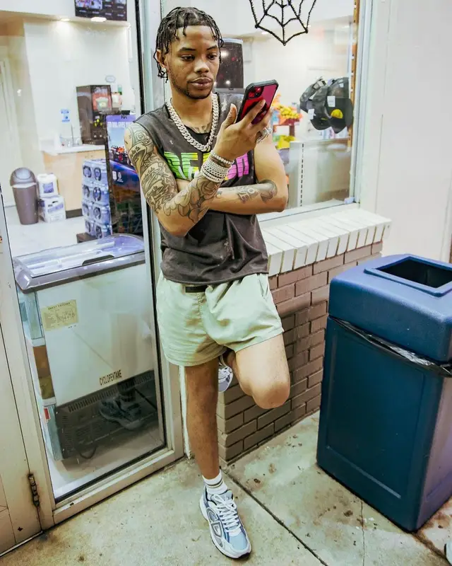 Lil Migo outfit in Gallery Dept., Fear of God, and Dior, 2022