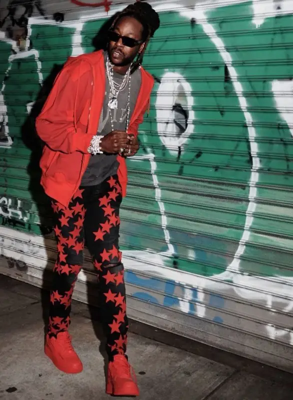 2 Chainz outfit in Vlone, Amiri, and Prada, 2022