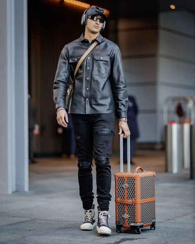 Kyle Kuzma outfit in Balenciaga, Fendi, and Apple, 2022
