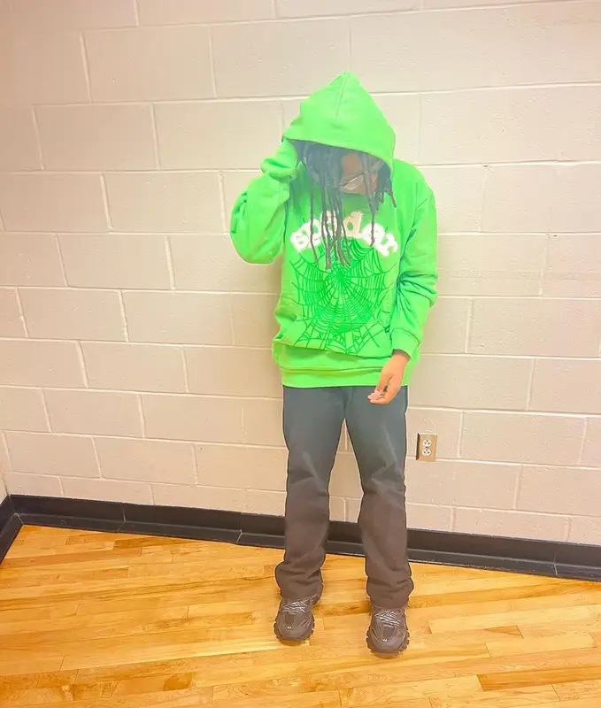 Maajins outfit in Young Thug Merch, Levi’s, and Spider Worldwide, 2022