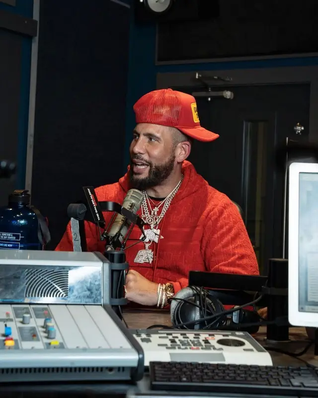 DJ Drama outfit in Dior, Rick Owens, and Gallery Dept., 2022
