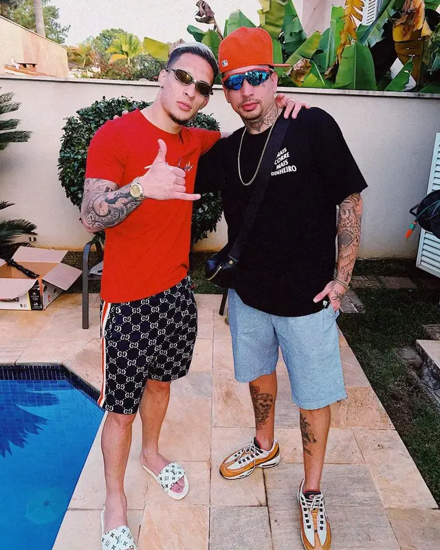 Antony outfit in Gucci, Oakley, and Louis Vuitton, 2022