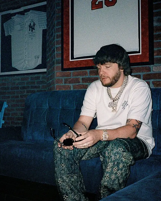 Murda Beatz outfit in Louis Vuitton and Nike, 2022