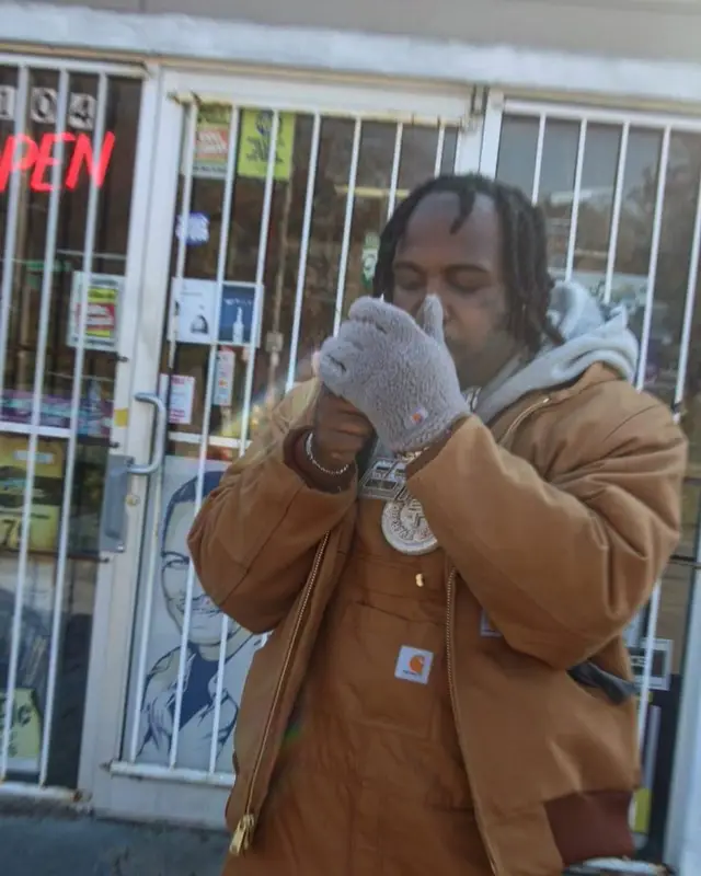 EST Gee outfit in Carhartt and Nike, 2022