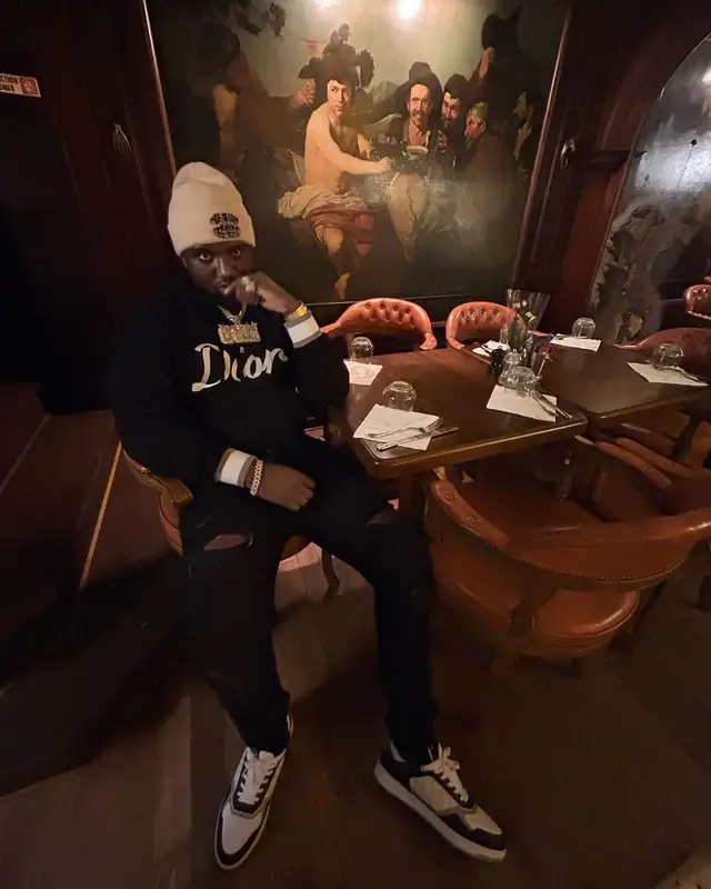 Headie One outfit in Dior, Amiri, and Chanel, 2022