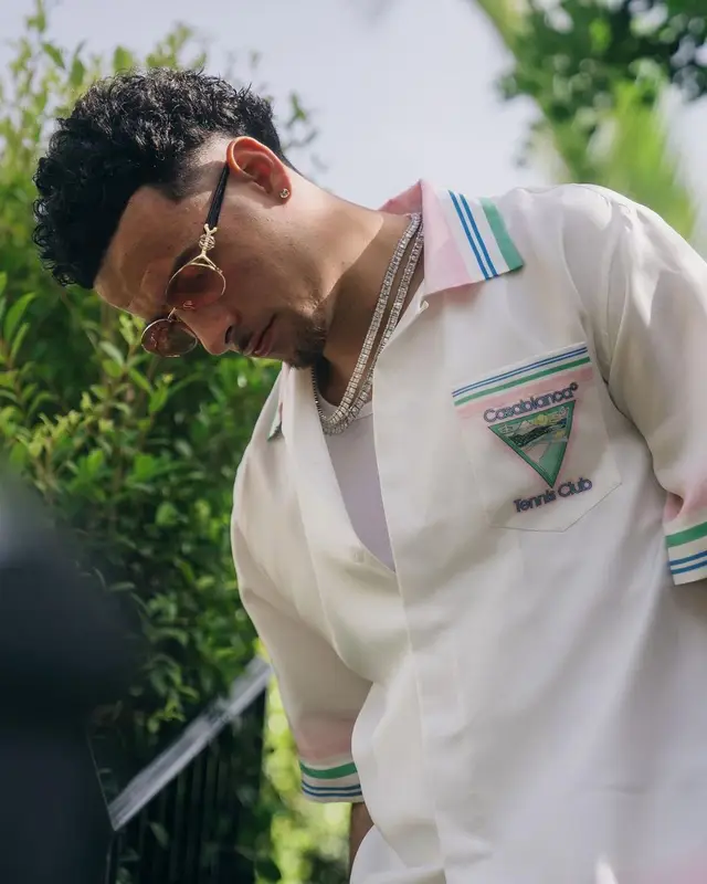 Curtis Jones outfit in Casablanca and Nike, 2022