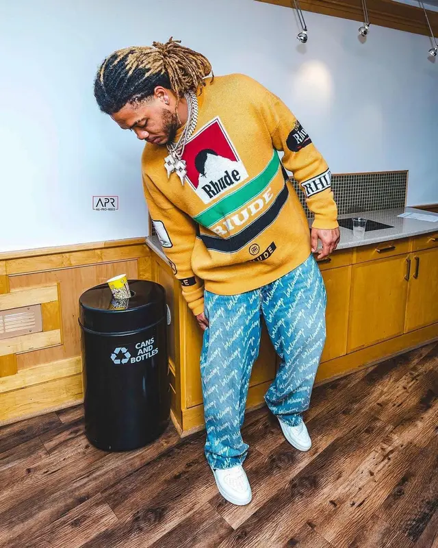 Chase Young outfit in Rhude, Balenciaga, and John Geiger, 2022