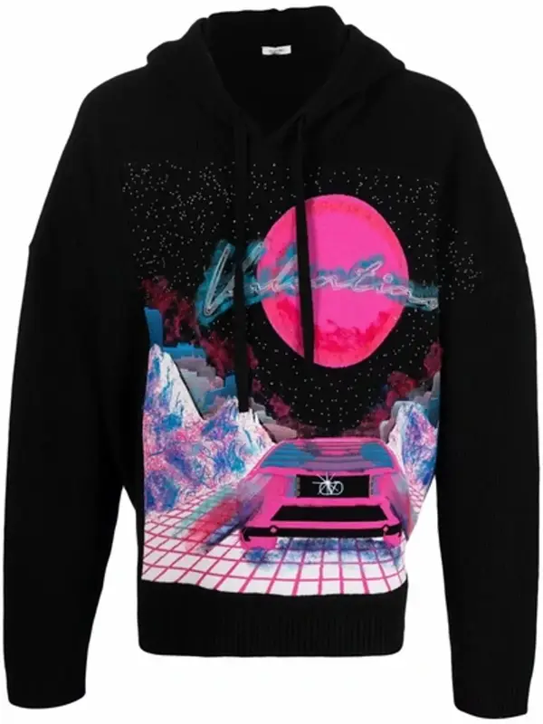 Valentino Virtual Runner Knitted Hoodie $2690