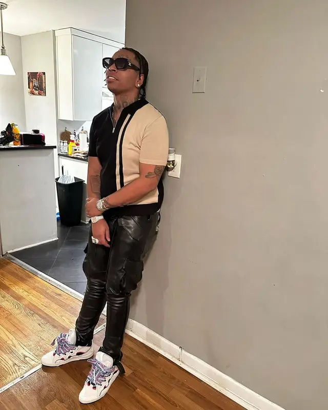 Lil Gotit outfit in Rta, Lanvin, and Celine, 2022