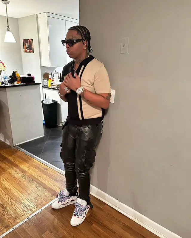 Lil Gotit outfit in Rta, Lanvin, and Celine, 2022