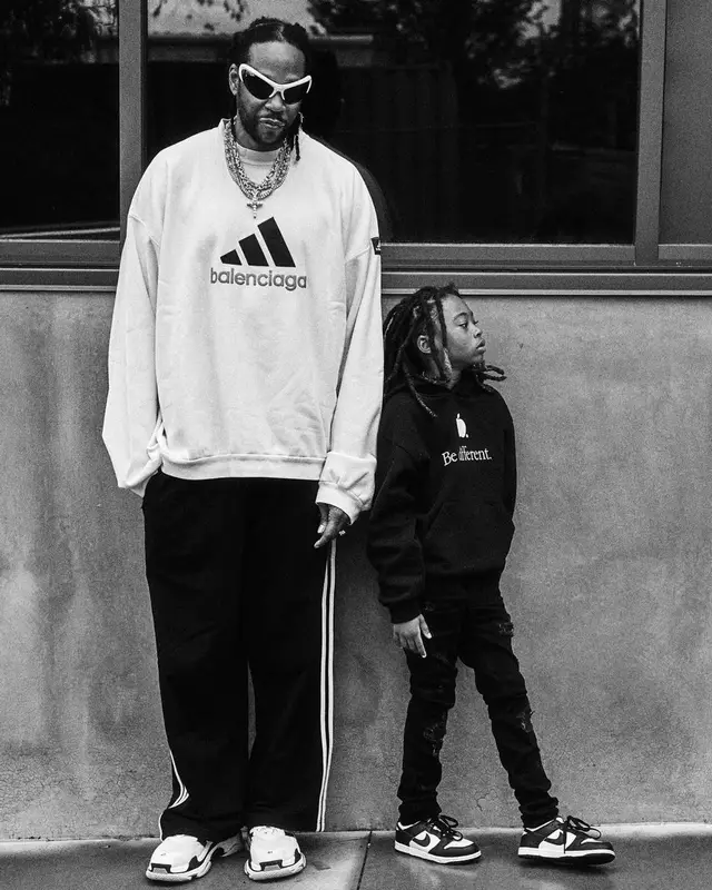 2 Chainz outfit in Adidas and Balenciaga, 2022