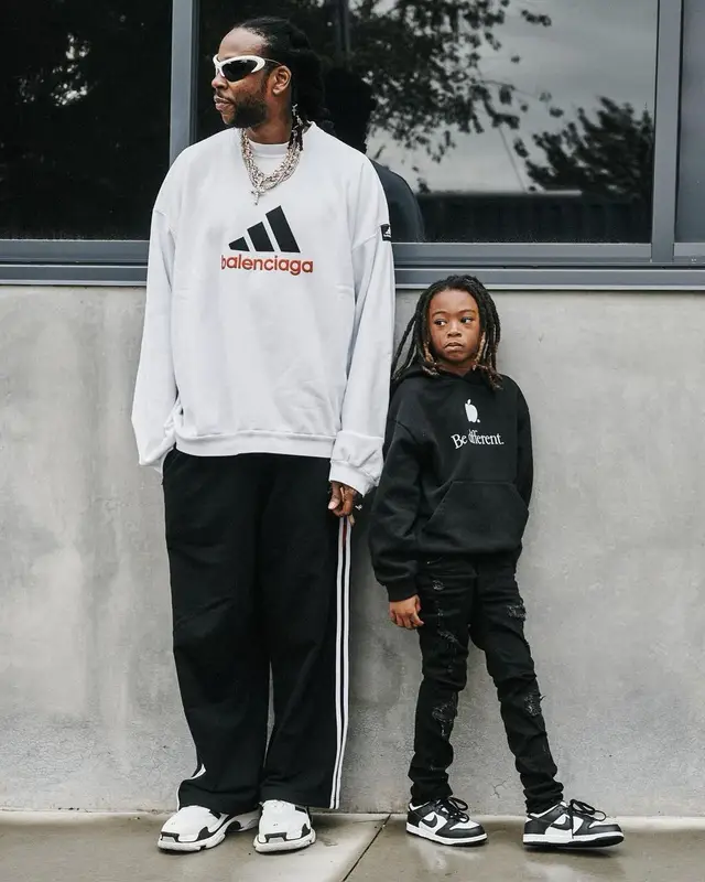 2 Chainz outfit in Adidas and Balenciaga, 2022
