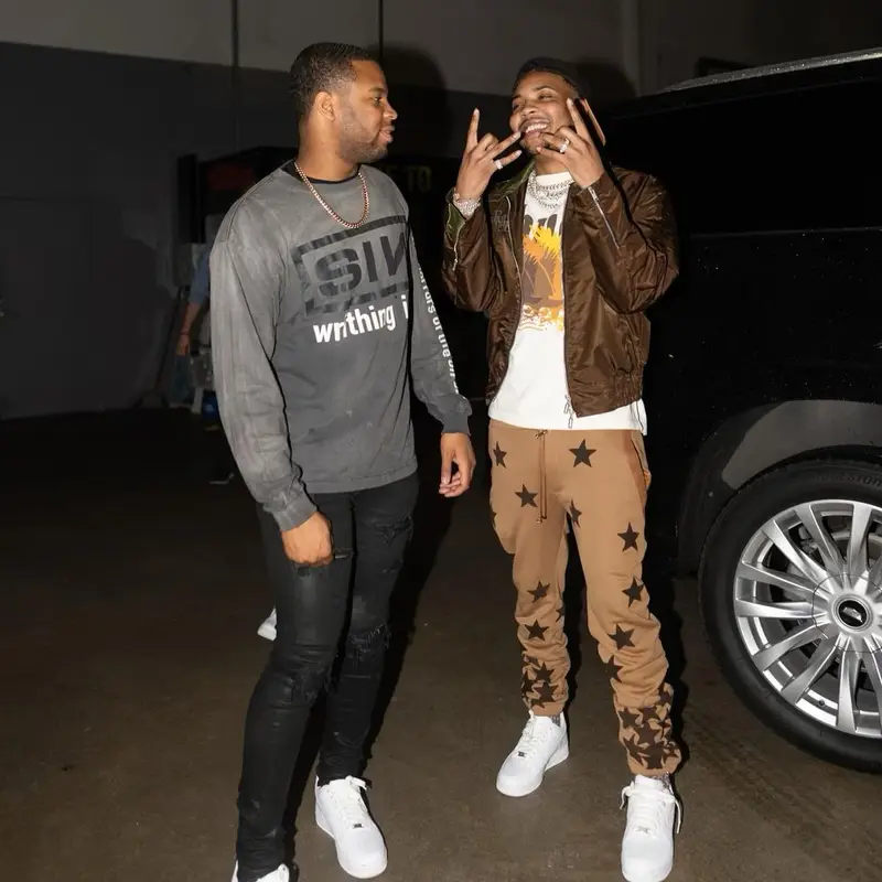 G Herbo outfit in Rhude, Nike, and Amiri, 2022