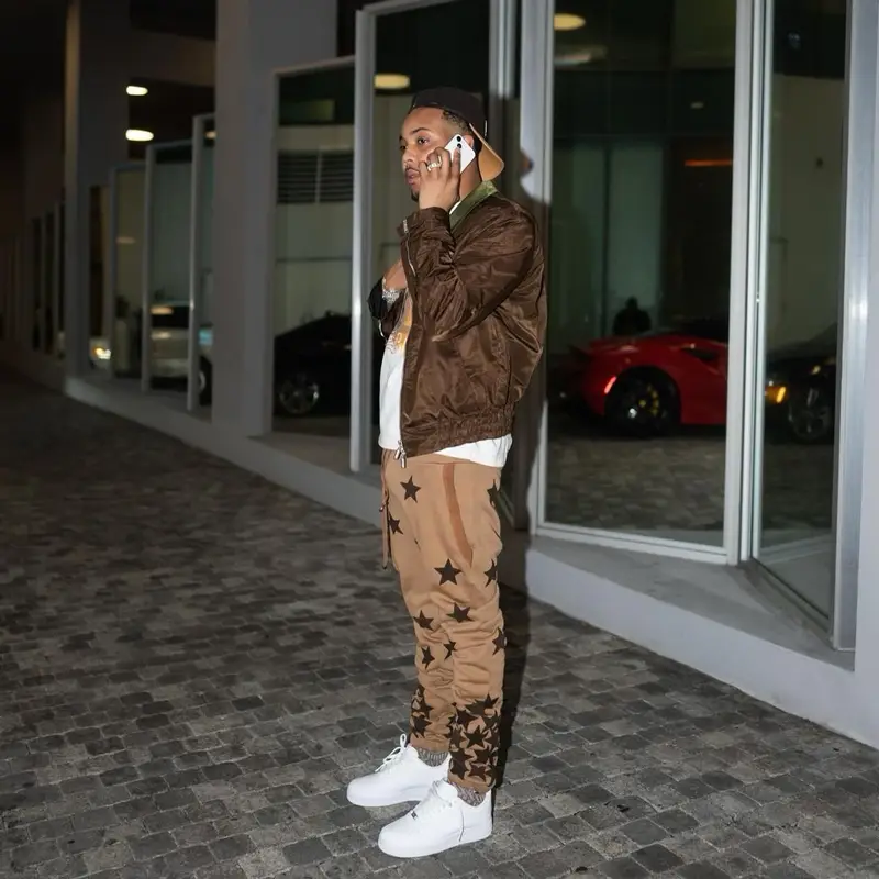 G Herbo outfit in Rhude, Nike, and Amiri, 2022