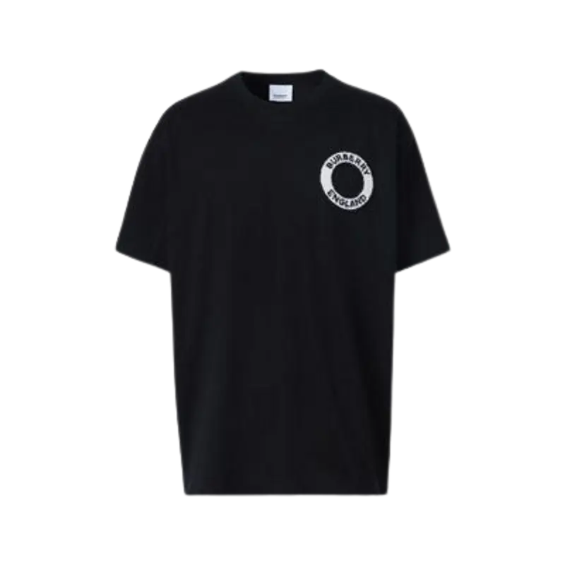Burberry Logo Graphic Cotton Oversized T-shirt In Black $740