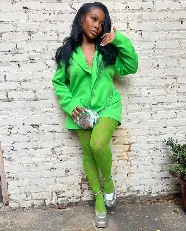 Jayda Wayda outfit in Pretty Little Thing, Undercover, and Versace, 2022