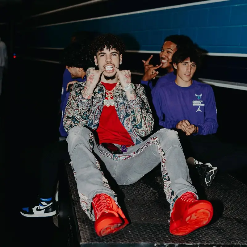 LaMelo Ball outfit in Valabasas and Christian Louboutin, 2022