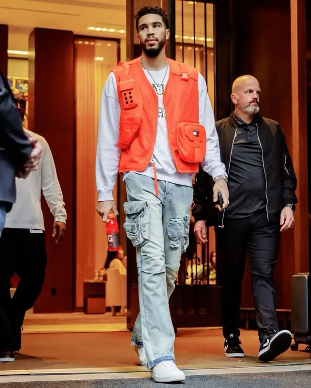 Jayson Tatum outfit in Tommy Hilfiger, Daniel Patrick, and Romeo Hunte, 2022